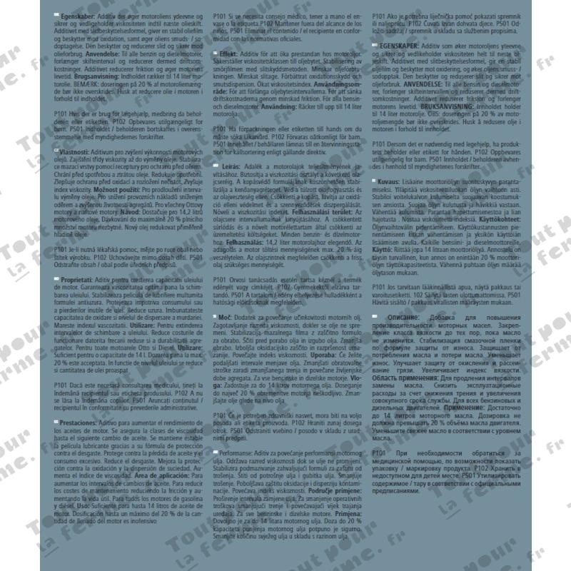 Additif pour huile moteur 950 ml