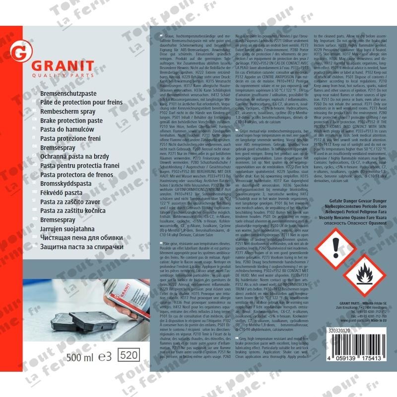 Pâte de protection pour freins