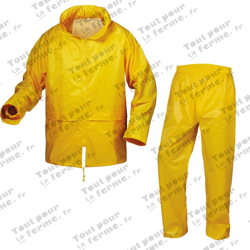 Ensemble de pluie, jaune