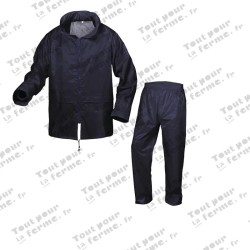 Ensemble de pluie, bleu
