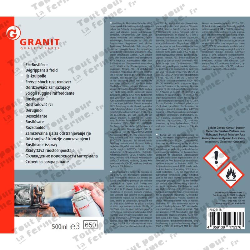 Dégrippant avec effet ICE 500ml