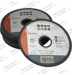 Disque à tronçonner l'acier