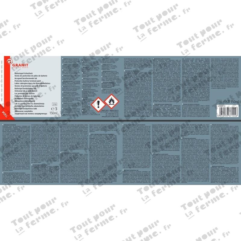 Vernis de protection de pôle de batterie