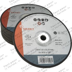 Disque à meuler l'acier