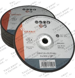 Disque à meuler l'acier