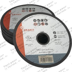 Disque à tronçonner 125 x 1,0 mm, par 25