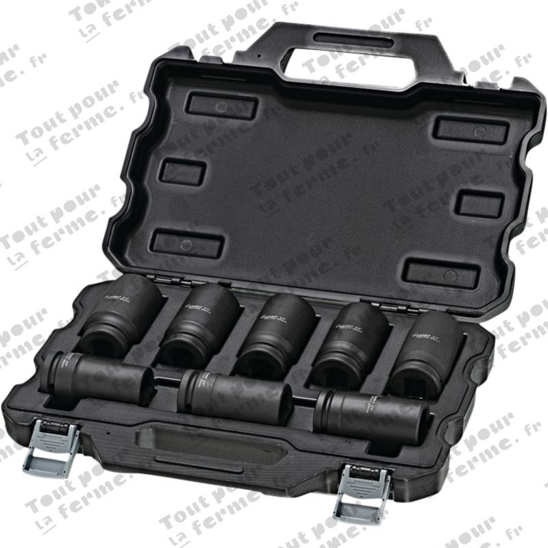 Jeu de douilles à chocs 3/4", 6 pans