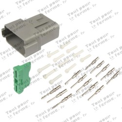 Kit embout fiche plate 12 pôles, blister