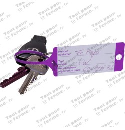 Porte-clés violet boite distrib., p.100