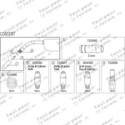 Consommables pour le brûleur MT25