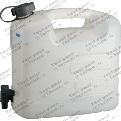 Jerricane à eau PE 10l + robinet vidange