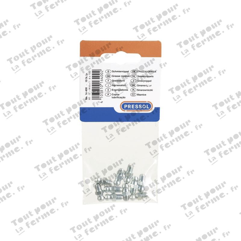 Graisseur droit M6x1 par 10