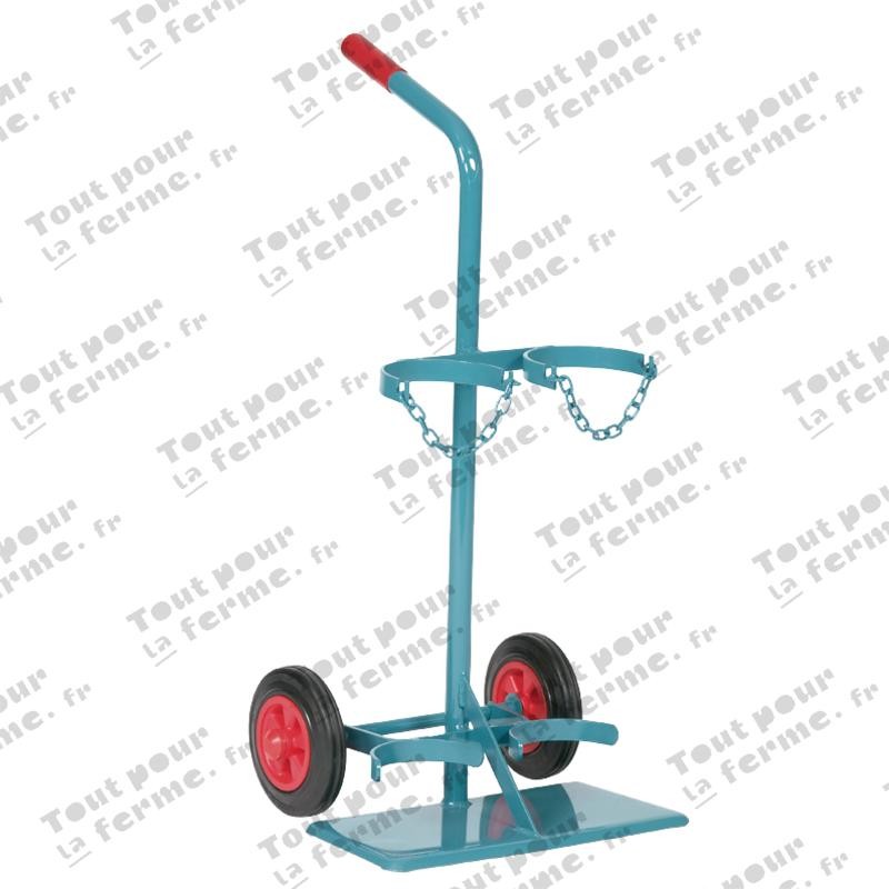 Chariot pour bouteilles en acier