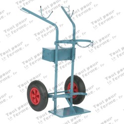 Chariot pour bouteilles en acier