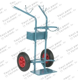 Chariot pour bouteilles en acier