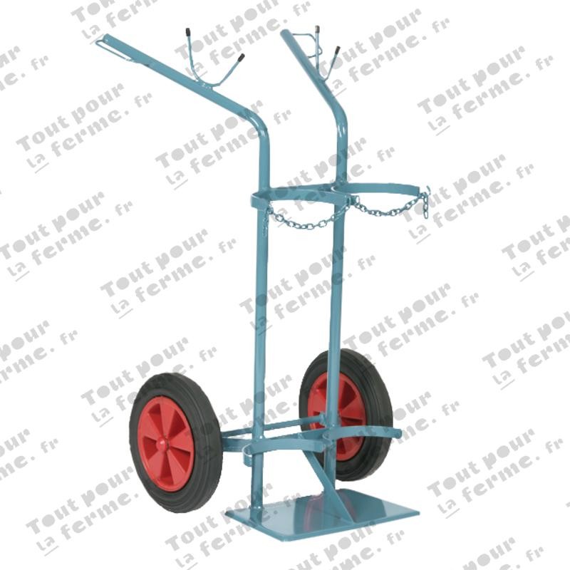 Chariot pour bouteilles en acier