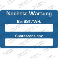 Autocollant "Prochain entretien" BST