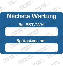 Autocollant "Prochain entretien" BST