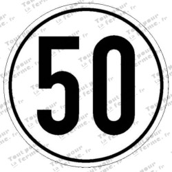Panneau de limitation de vitesse 50 km/h