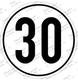 Panneau de limitation de vitesse 30 km/h