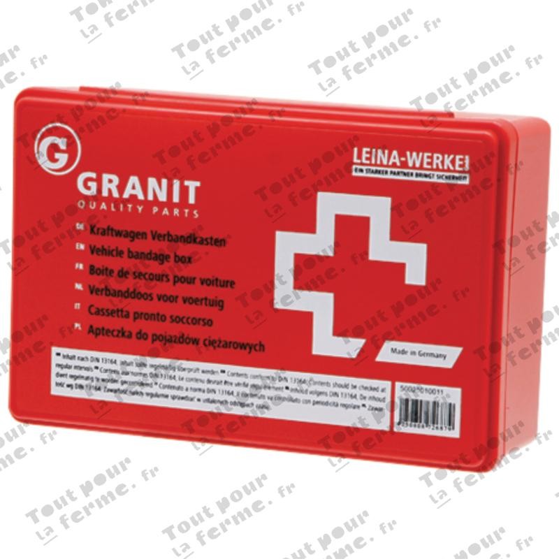 Contenu pour trousse de secours