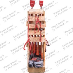 Présentoir en bois, 32 pièces