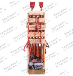 Présentoir en bois, 32 pièces